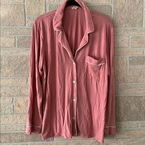 Eberjey Gisele Long PJ Top Dusty Pink Size S